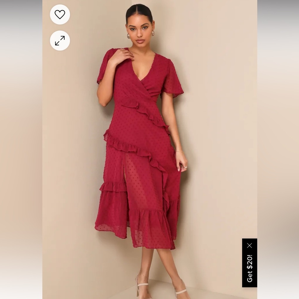 Plum midi dress